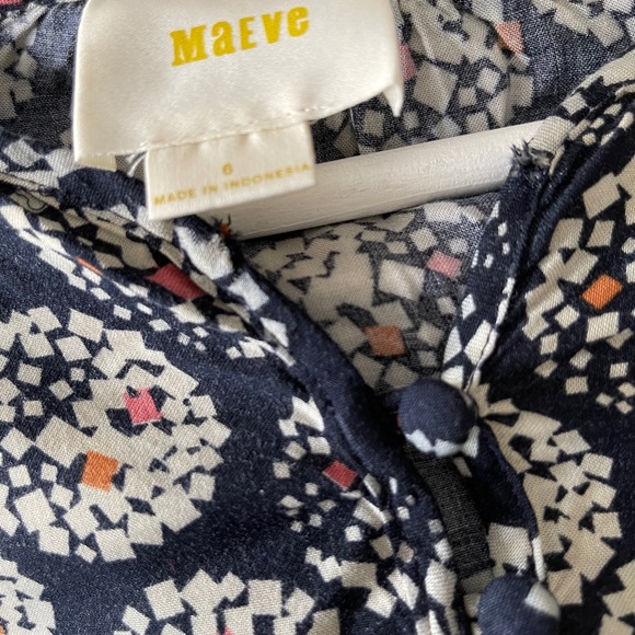 ANTHROPOLOGIE Maeve Printed Blouse - Picture 4 of 4